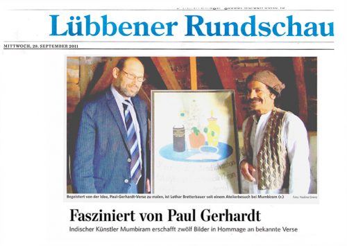 Fasziniert von Paul Gerhardt, Lausitzer Rundschau, Lübben, Ingvil Schirling, Mumbiram