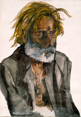 “Lakhuji Cartpuller”,
Gouache watercolours, 1985